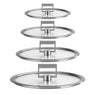 Set 4 couvercles en verre poignée carrée Strate 14, 16, 18 et 20 cm Cristel - Mathon - 1