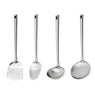 Lot de 4 ustensiles avec louche, cuillère, spatule, écumoire et d’un fouet magique à spirale 30 cm en inox Mathon - Mathon - 3