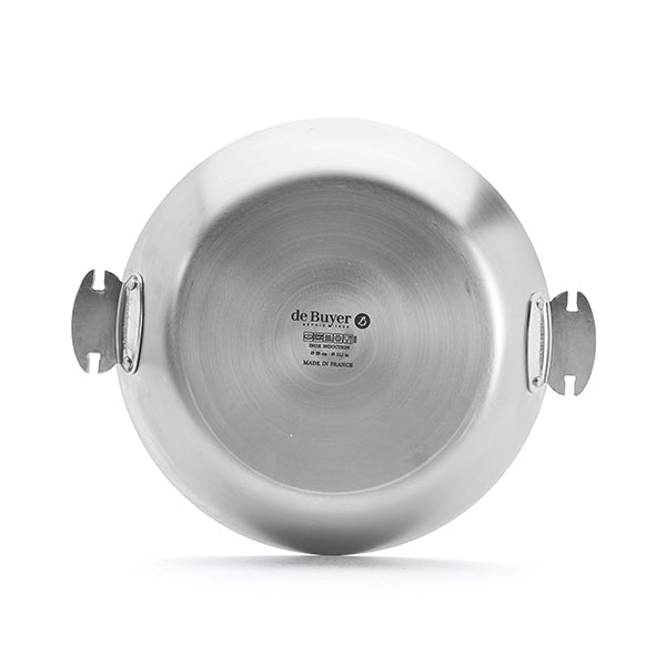 Lot 3 poêles tout inox Alchimy Loqy 20, 24 et 28 cm et manche amovible De Buyer - Mathon - 4