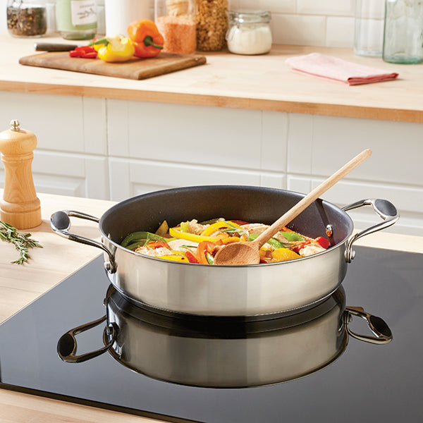 Sauteuse 2 anses inox antiadhérente 28 cm Excell