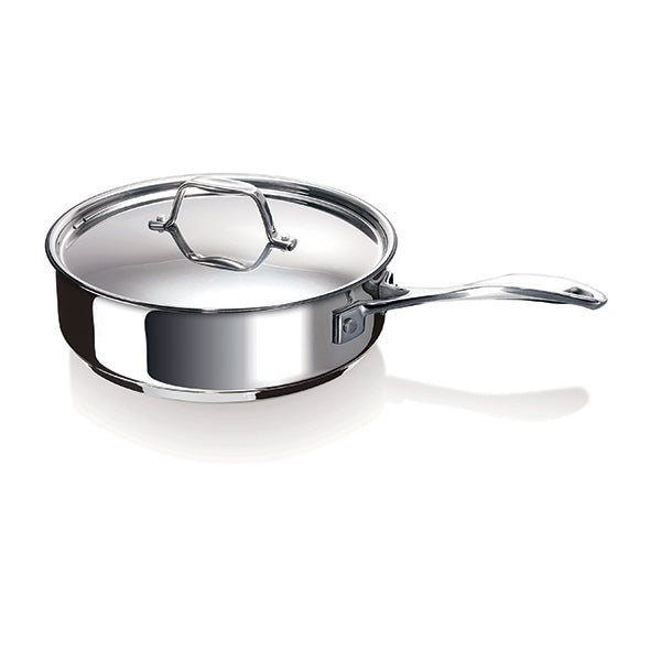 Sauteuse tout inox Chef 24 cm et couvercle Beka - Mathon - 1