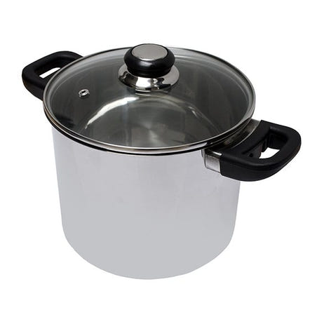 Marmite traiteur en inox avec couvercle en verre 24 cm Baumalu - Mathon