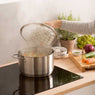 Faitout multifonction cuiseur vapeur et cuit pâtes avec panier passoire rotatif en inox et couvercle en verre 24 cm 6,7 L Mathon - Mathon - 4
