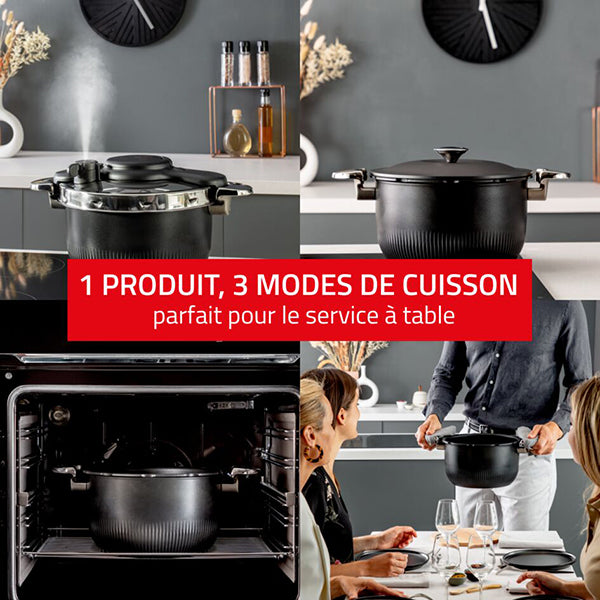 Cocotte-Minute® Clipso Tempo 3-en-1 6L Seb - Mathon - 3