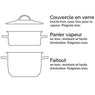 Cuiseur vapeur inox 26 cm 1 panier Mathon - Mathon - 3