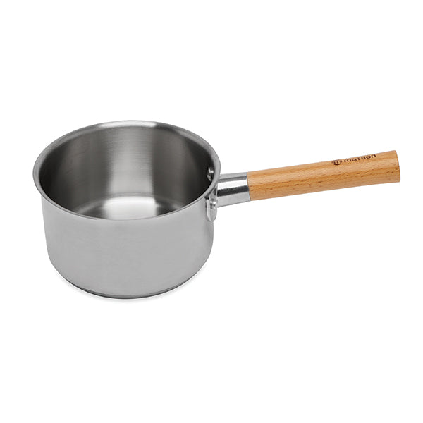 Casserole inox manche bois Natural’Inox 16 cm Mathon - Mathon - 1