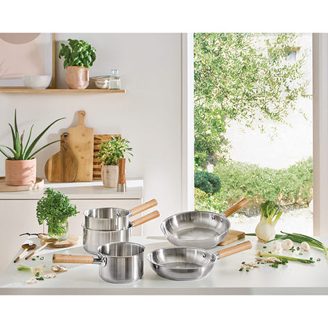 Casserole inox manche bois Natural’Inox 20 cm Mathon - Mathon - 2