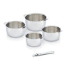 Set 4 casseroles inox Select 14, 16, 18 et 20 cm avec poignée amovible grise Beka - Mathon - 1