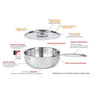 Faitout inox avec couvercle Castel