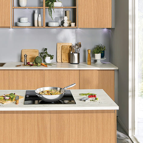 Wok tout inox Clips