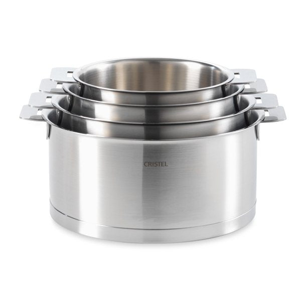 Set 4 casseroles inox Strate sans manche 14, 16, 18 et 20 cm Cristel - Mathon - 1