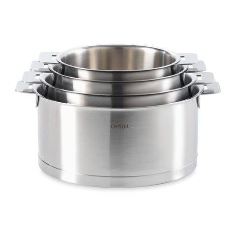 Set 4 casseroles inox Strate sans manche 14, 16, 18 et 20 cm Cristel - Mathon - 1