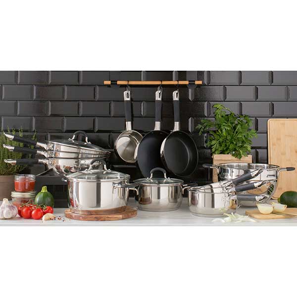 Lot 4 casseroles inox Rapid Cook 14, 16, 18 et 20 cm et 4 couvercles en verre Mathon - Mathon - 2