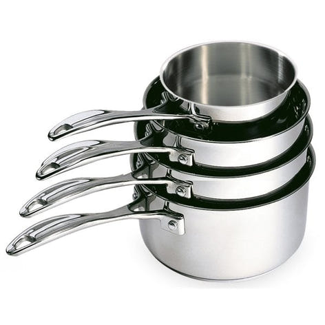 Set 4 casseroles inox Chef 14, 16, 18 et 20 cm Beka - Mathon - 1
