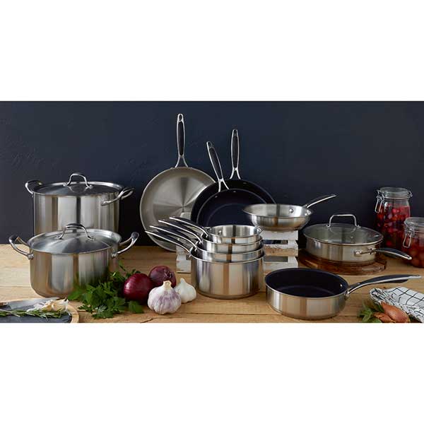 Lot 4 casseroles inox Excell