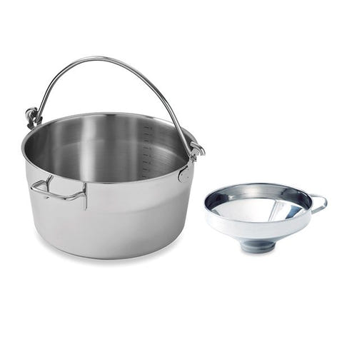 Lot bassine à confiture inox 30 cm et entonnoir 14 cm Mathon - Mathon - 1