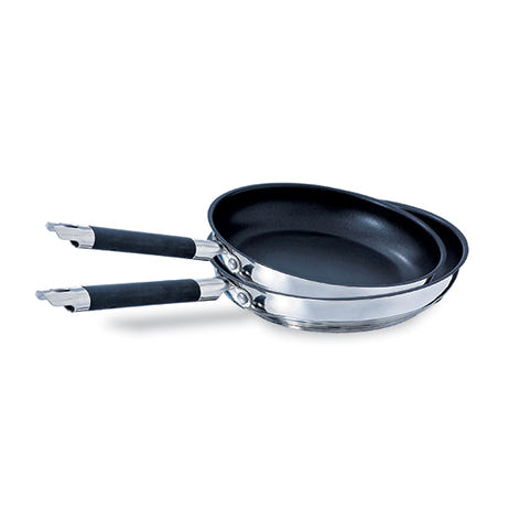 Lot 2 poêles antiadhésives Rapid Cook inox 20 et 24 cm Mathon - Mathon - 1