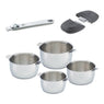 Lot 4 casseroles Select avec une poignée et 2 anses gris Beka - Mathon - 1
