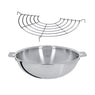 Lot wok tout inox sans manche et grille Casteline 28 cm Cristel - Mathon - 1