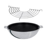 Lot wok inox antiadhérent sans manche et grille Casteline 28 cm Cristel - Mathon - 1