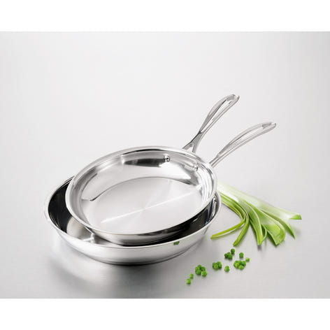 Lot 4 poêles tout inox Chef 20, 24, 28 et 30 cm Beka - Mathon - 2