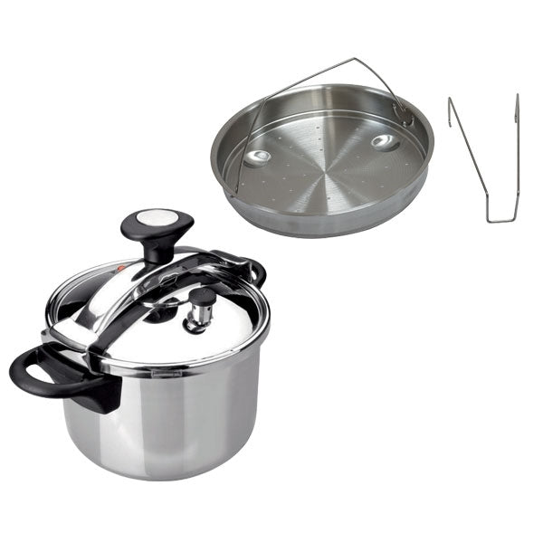 Lot autocuiseur classique 6 L et panier vapeur Lacor - Mathon