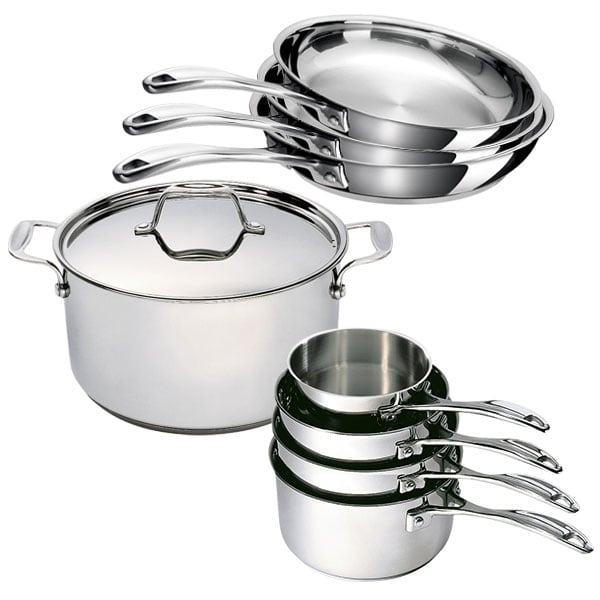 Batterie de cuisine 8 pièces tout inox Chef Beka - Mathon - 1