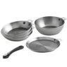 Batterie de cuisine 5 pièces acier Minéral B et manche amovible De Buyer - Mathon - 1