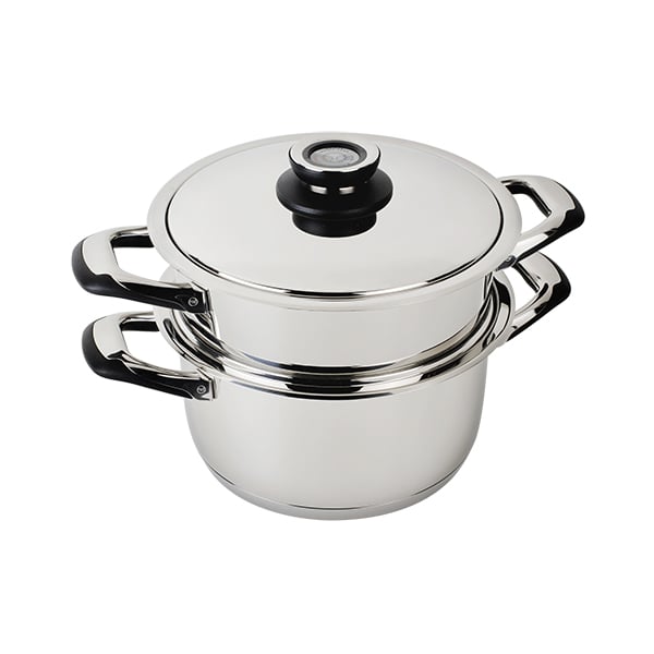 Lot faitout basse température et insert cuit vapeur 24cm Ecovitam - Mathon - 1