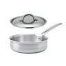 Lot sauteuse bord droit tout inox Alchimy 24 cm et couvercle De Buyer - Mathon - 1