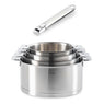 Lot 4 casseroles inox Strate 14, 16, 18 et 20 cm et manche amovible Cristel - Mathon - 1