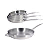 Lot 4 poêles tout inox Prim