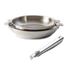 Lot 2 poêles tout inox Clips’Inox 24 et 28 cm et manche amovible Mathon - Mathon - 1