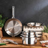 Lot 4 casseroles tout inox Clips’Inox 14, 16, 18 et 20 cm et manche amovible Mathon - Mathon - 2