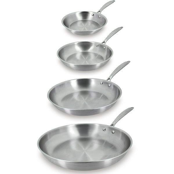 Lot 4 poêles tout inox Triply 20, 24, 28 et 32 cm  Menastyl - Mathon - 1