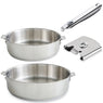 Lot 2 sauteuses tout inox Clips’Inox 24 et 28 cm avec manche et anse amovibles Mathon - Mathon - 1