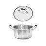 Lot faitout inox Excell’Inox 24 cm et couvercle en verre Mathon - Mathon - 1