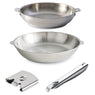 Lot 2 poêles 20 et 32 cm avec manche et anse Clips