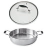 Lot sauteuse 2 anses tout inox Excell