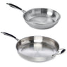 Lot 2 poêles tout inox Excell