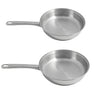 Lot 2 poêles tout inox avec fond grill 24 et 28 cm Artame - Mathon - 1