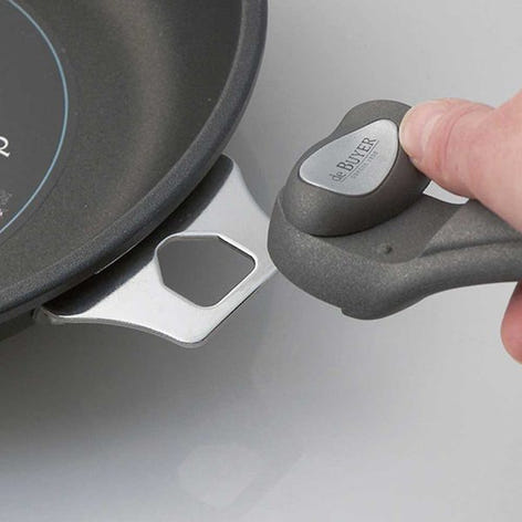 Lot sauteuse paysanne acier Minéral B 24 cm et manche amovible De Buyer - Mathon - 2