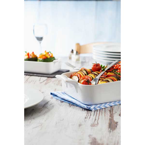Plat rectangulaire porcelaine Belle Cuisine 19 cm Blanc Revol - Mathon - 2