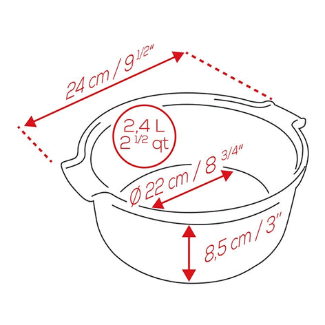 Moule à soufflé céramique Appolia ardoise 22 cm Peugeot - Mathon - 2