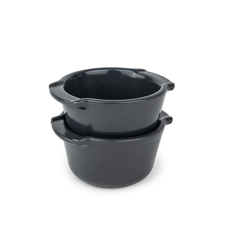 Set de 2 ramequins en céramique 11 cm Appolia ardoise  Peugeot - Mathon - 1