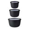 Lot de 3 bols hauts Cirqula Nordic Black 500ml, 1000ml, 2000ml Mepal - Mathon