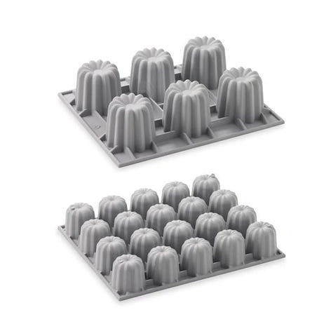 Lot de 2 Elastomoules canelés et mini-canelés De Buyer - Mathon - 1