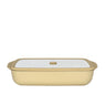 Plat à four rectangulaire en verre borosilicate avec couvercle Crème 3,6 L Pebbly - Mathon - 3