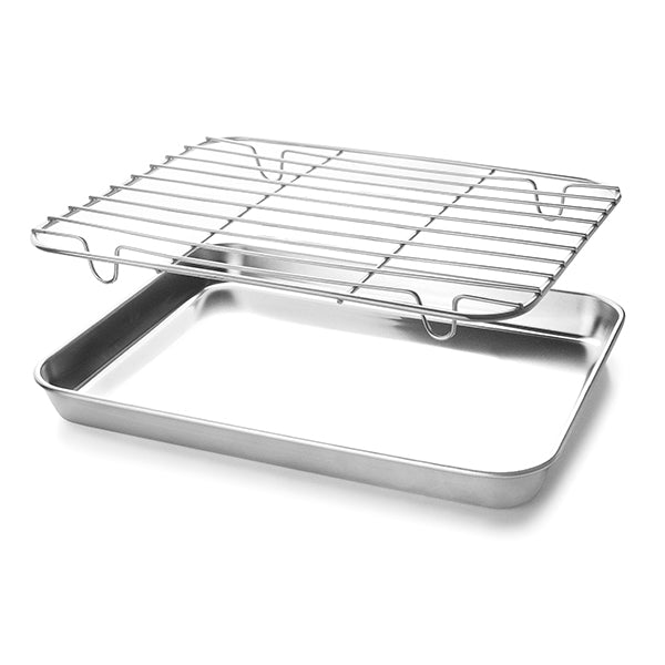 Plat à four en inox avec grille 26,5 cm  Lacor - Mathon - 2