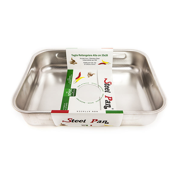 Plat à four rectangulaire en inox 34,5 x 25 cm Steel Pan - Mathon - 3